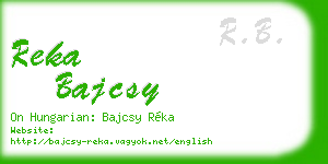reka bajcsy business card