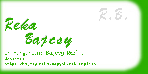 reka bajcsy business card